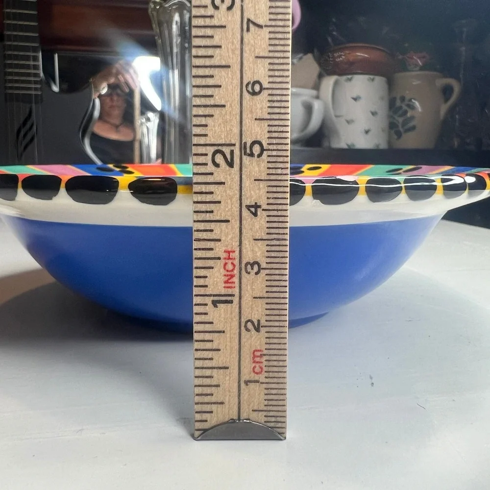 Bubany Tucson Handpainted Chili Pepper Ceramic Bowl Southwestern Folk Art 7in